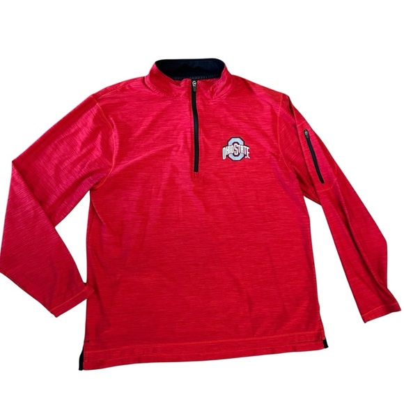 Men’s Ohio State Buckeyes Varsity Apparel 1/4 Zip Dri-Fit Pullover Size Medium - Picture 1 of 4